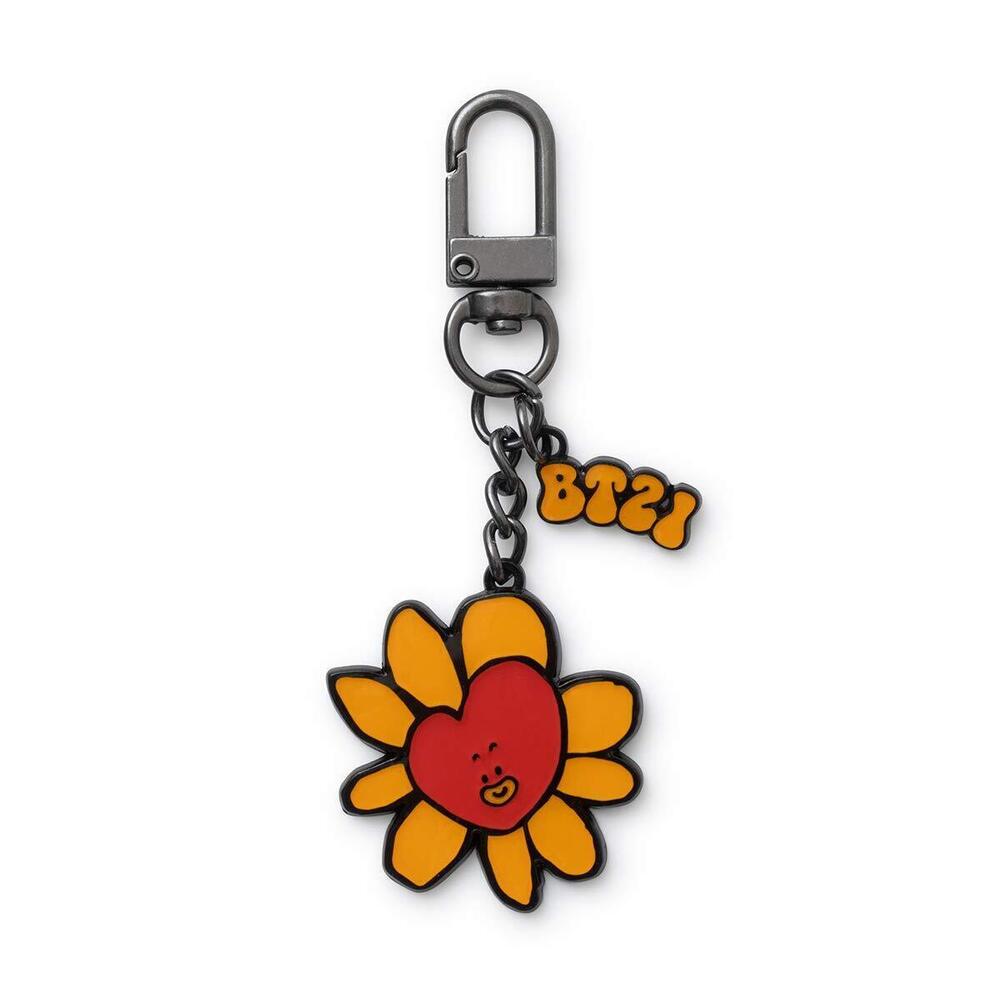 8039 Flower Collection TATA Character Metal Snap Keychain Key Ring Bag
